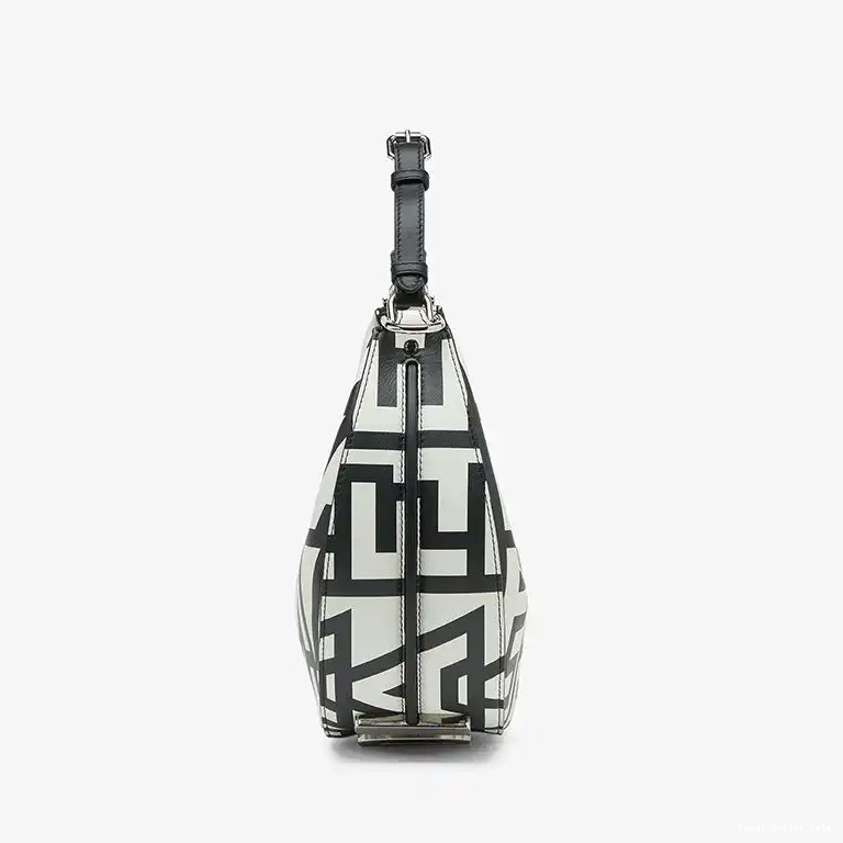 Affordable Fendi Bag In Black Small Roma Capsule Hobo White Leather Fendigraphy Fendi 0702